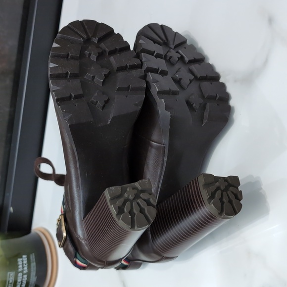 JustFab Deep Brown High Heeled Boots - Picture 5 of 7